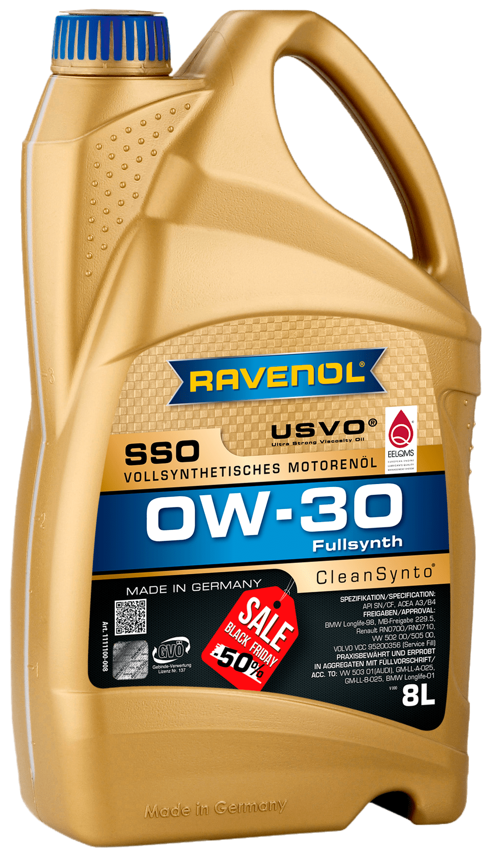 Моторное масло RAVENOL SSO 0W-30